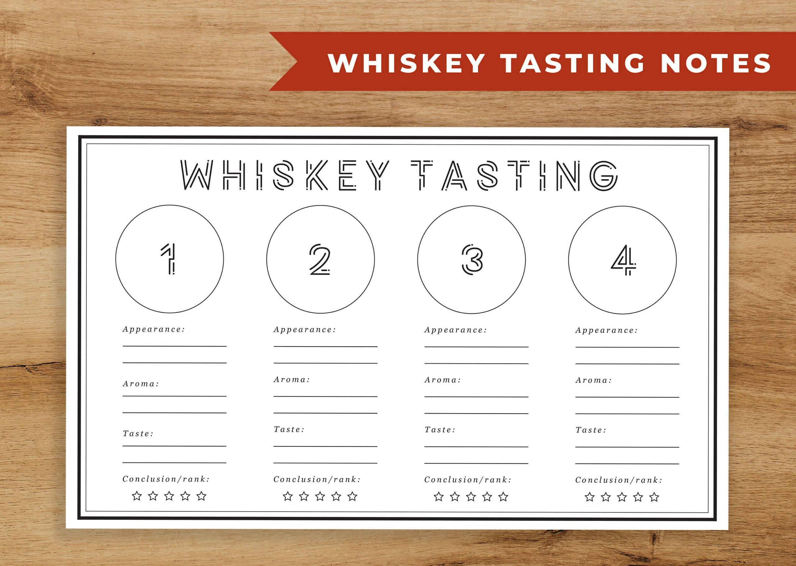 Whiskey Tasting Placemat, Printable Whiskey Tasting Score Card pertaining to Free Printable Whiskey Tasting Sheet Template