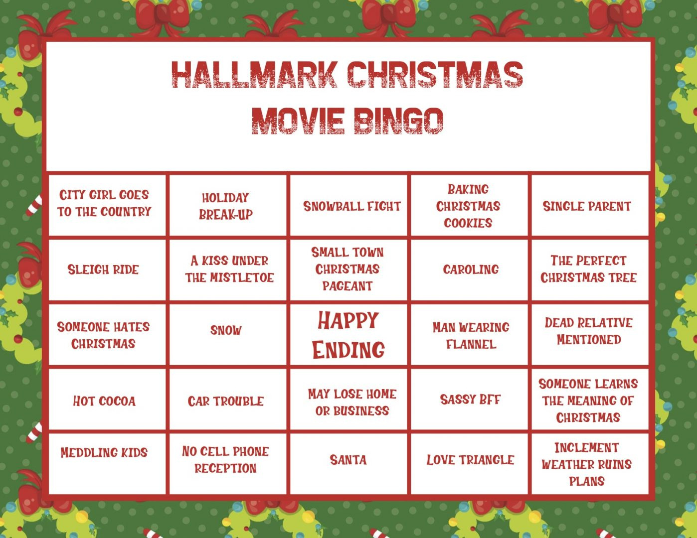 Why I&amp;#039;M Hooked On Hallmark Christmas Movies - Always Moving Mommy inside Christmas Movie Bingo Card