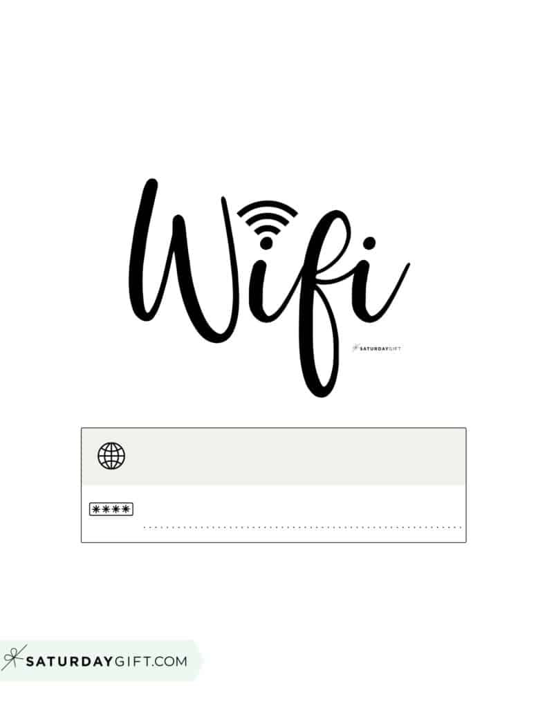 Wifi Password Sign - 11 Cute &amp;amp; Free Printable Templates with regard to Wifi Password Printable 4x6 Free