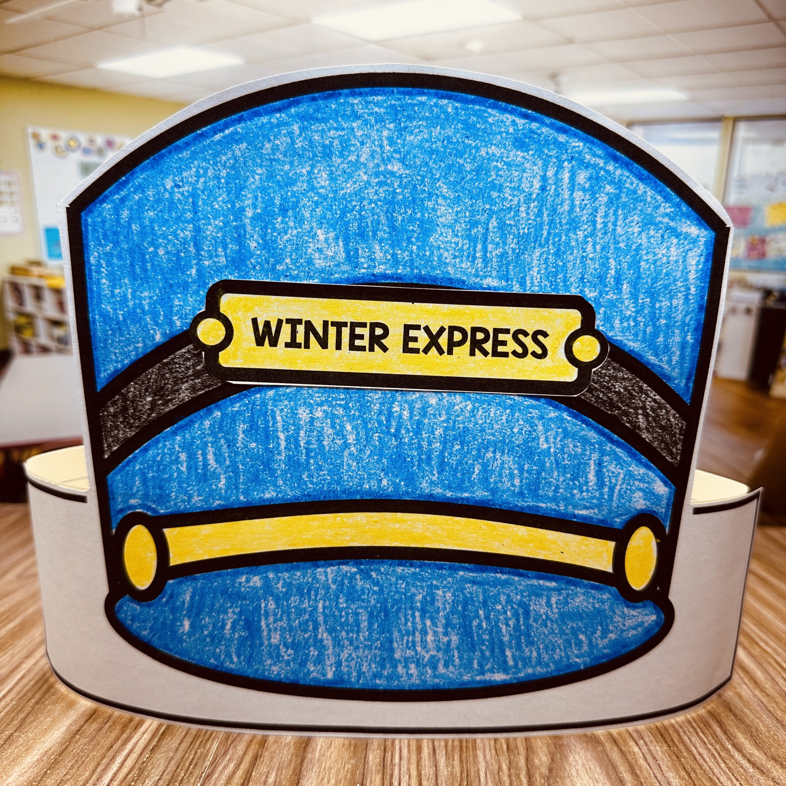 Winter Express Train Day Hat Craft - Simply Kinder Plus within Free Printable Train Conductor Hat Template