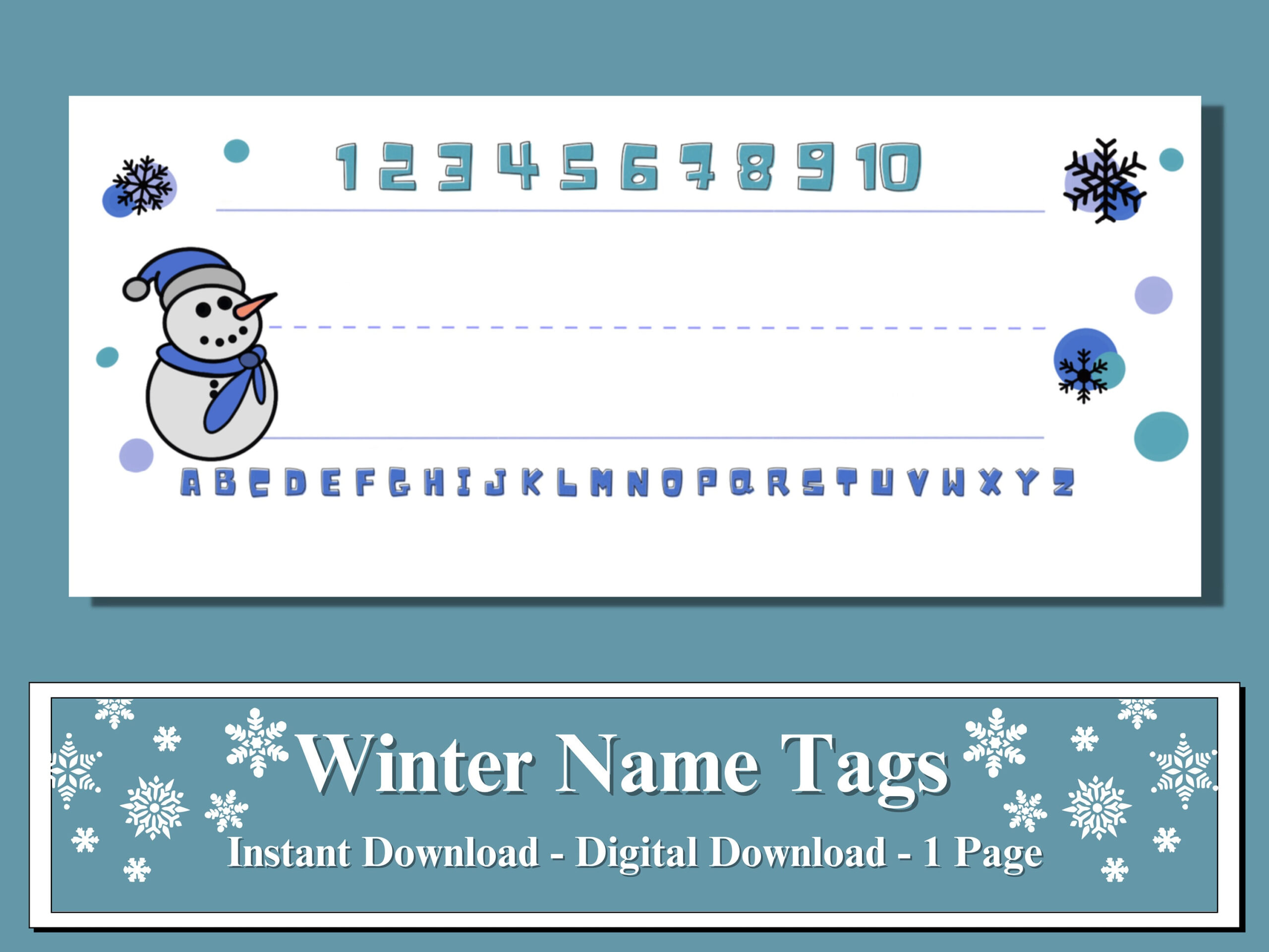 Winter Name Tags Instant Download Winter Printable Classroom Decor with regard to Free Printable Winter Name Tags