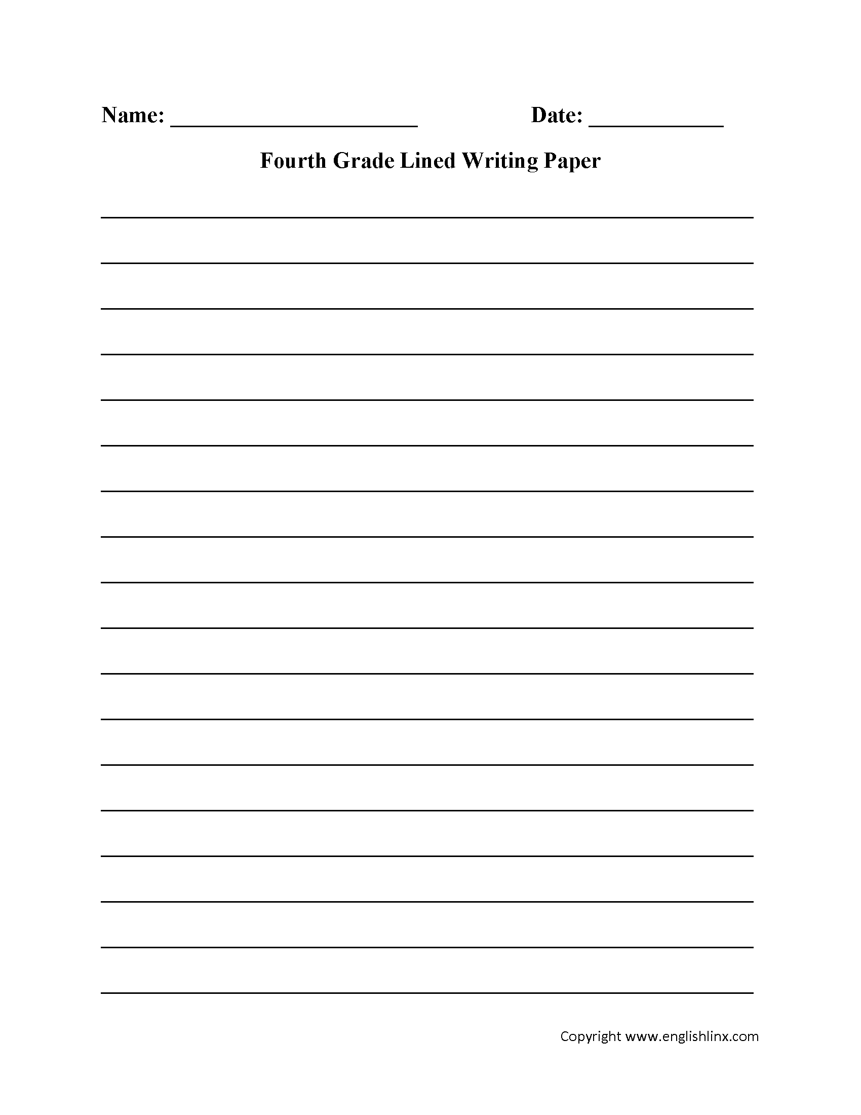 Writing Worksheets | Lined Writing Paper Worksheets with regard to Writing Worksheets Printable For 4Th Grade