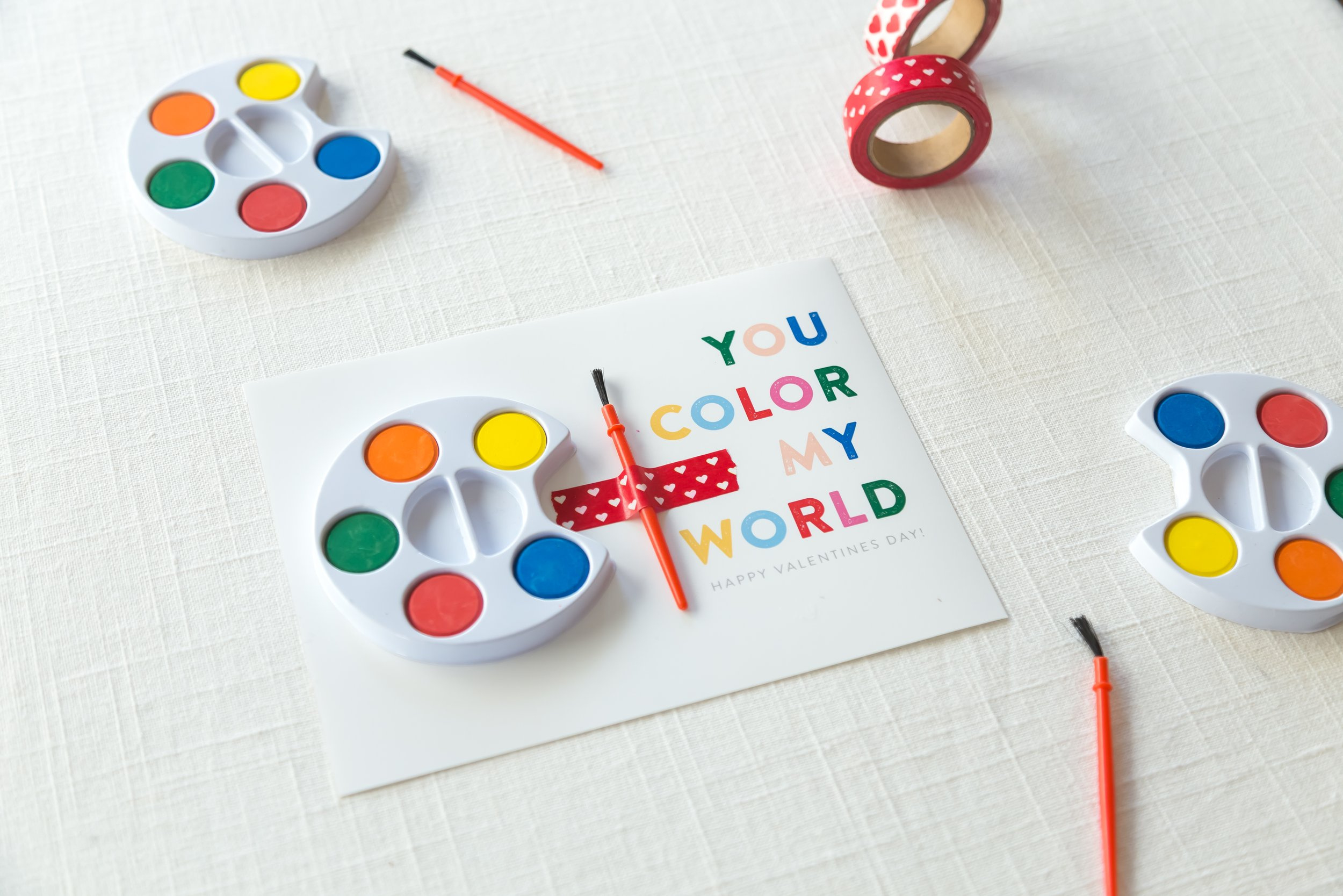 You Color My World Valentine (Plus A Freebie!) — Delovely Details intended for You Color My World Valentine Free Printable