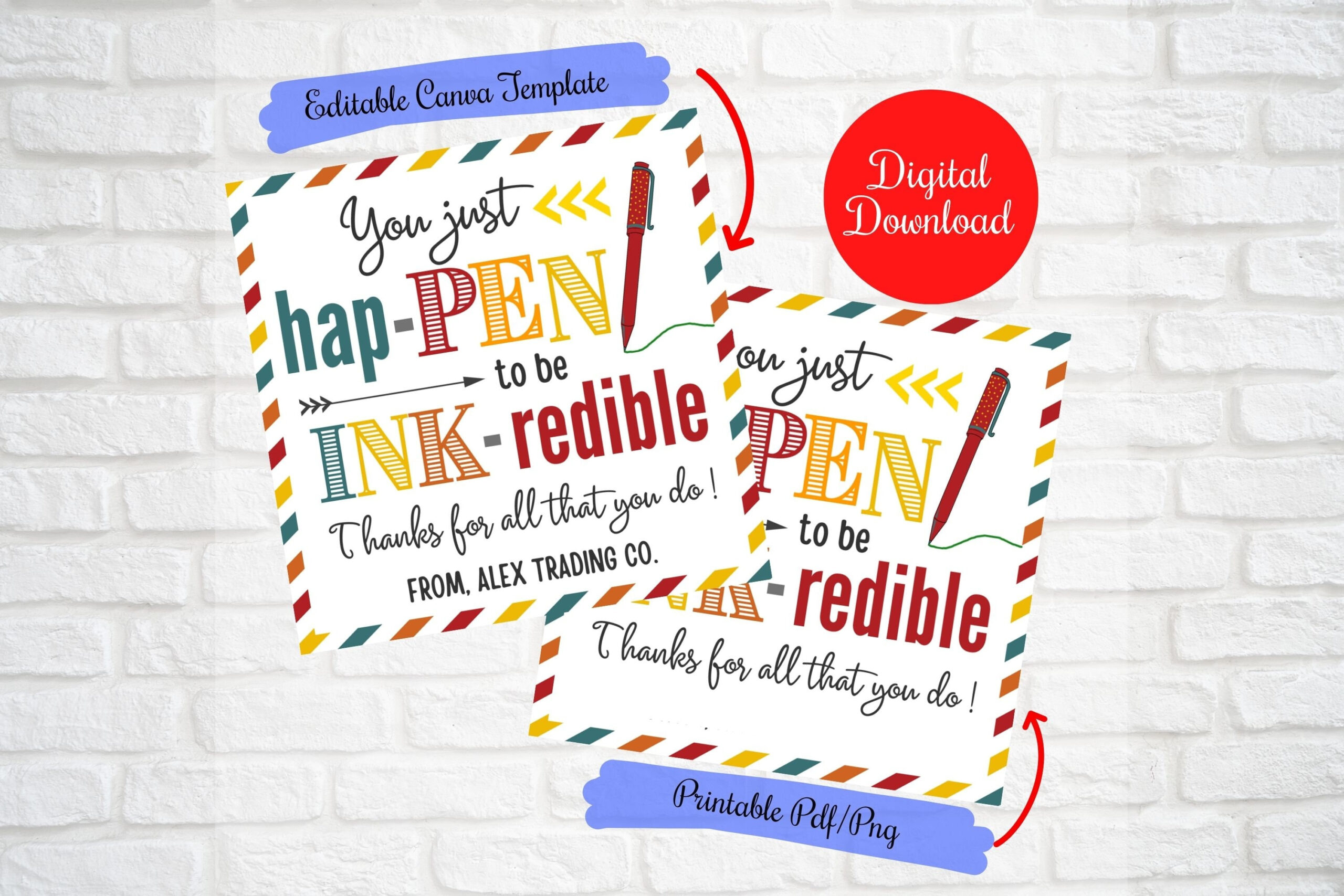 You Just Happen To Be Inkredible Gift Tags,Ink, Pen Gift within You Happen To Be Inkredible Free Printable