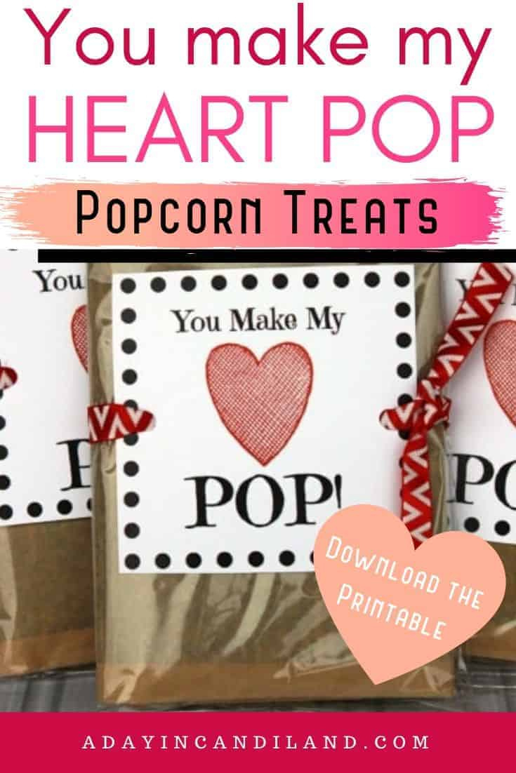 You Make My Heart Pop! Printable - A Day In Candiland for You Make My Heart Pop Valentine Free Printable