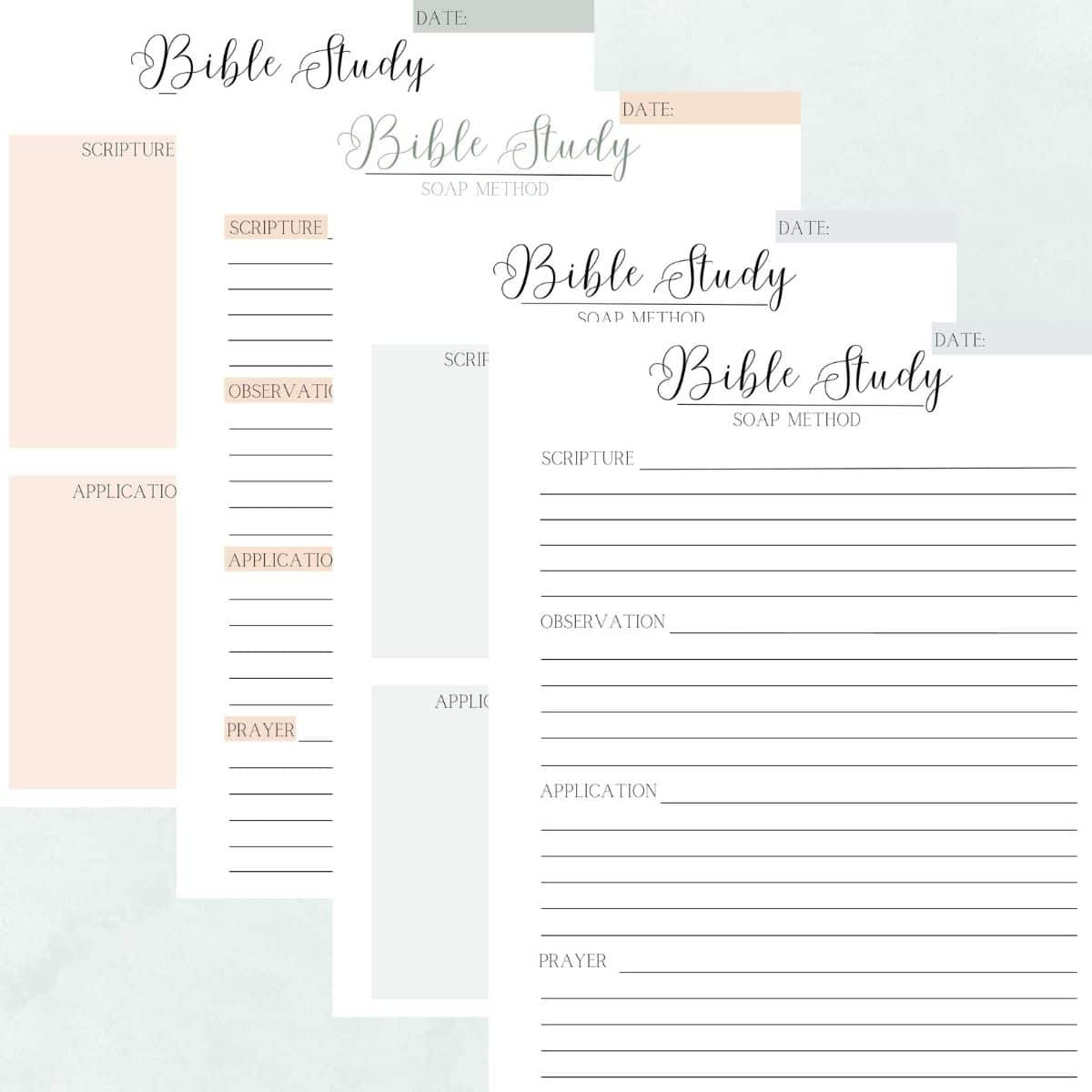 Your Free Printables For Soap Bible Study Method! within Free Printable Topical Bible Studies