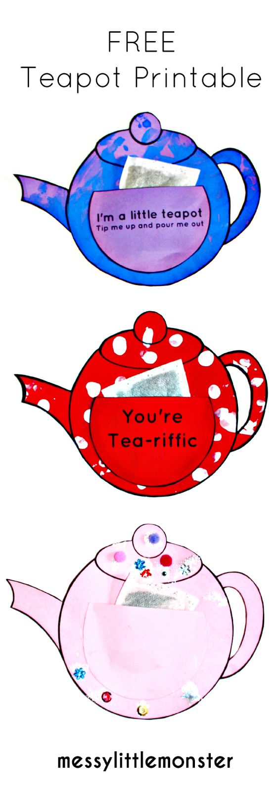 You&amp;#039;Re Tea-Riffic Teapot Craft - Free Printable Teapot Template intended for You&amp;#039;Re Tea Riffic Free Printable