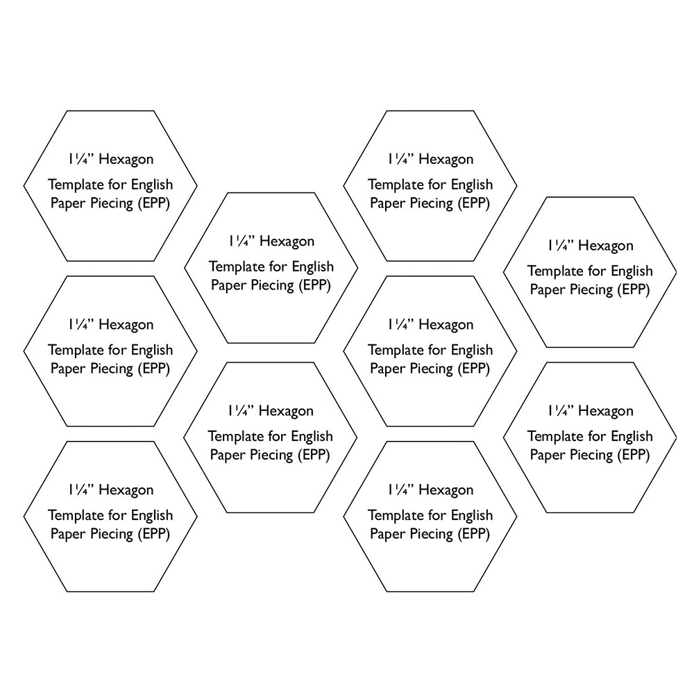 1 1/4&amp;quot; Hexagon | Free Templates inside Free Printable Paper Piecing Templates