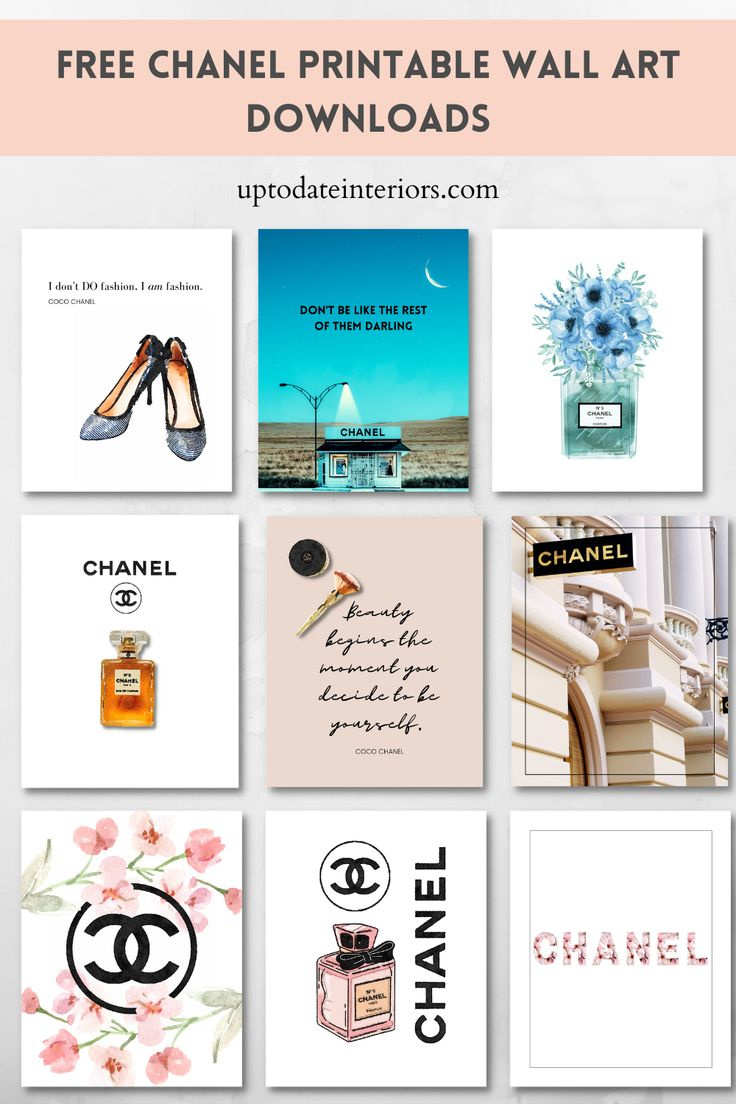 10 Original Free Printable Chanel Wall Art - inside Coco Chanel Free Printables