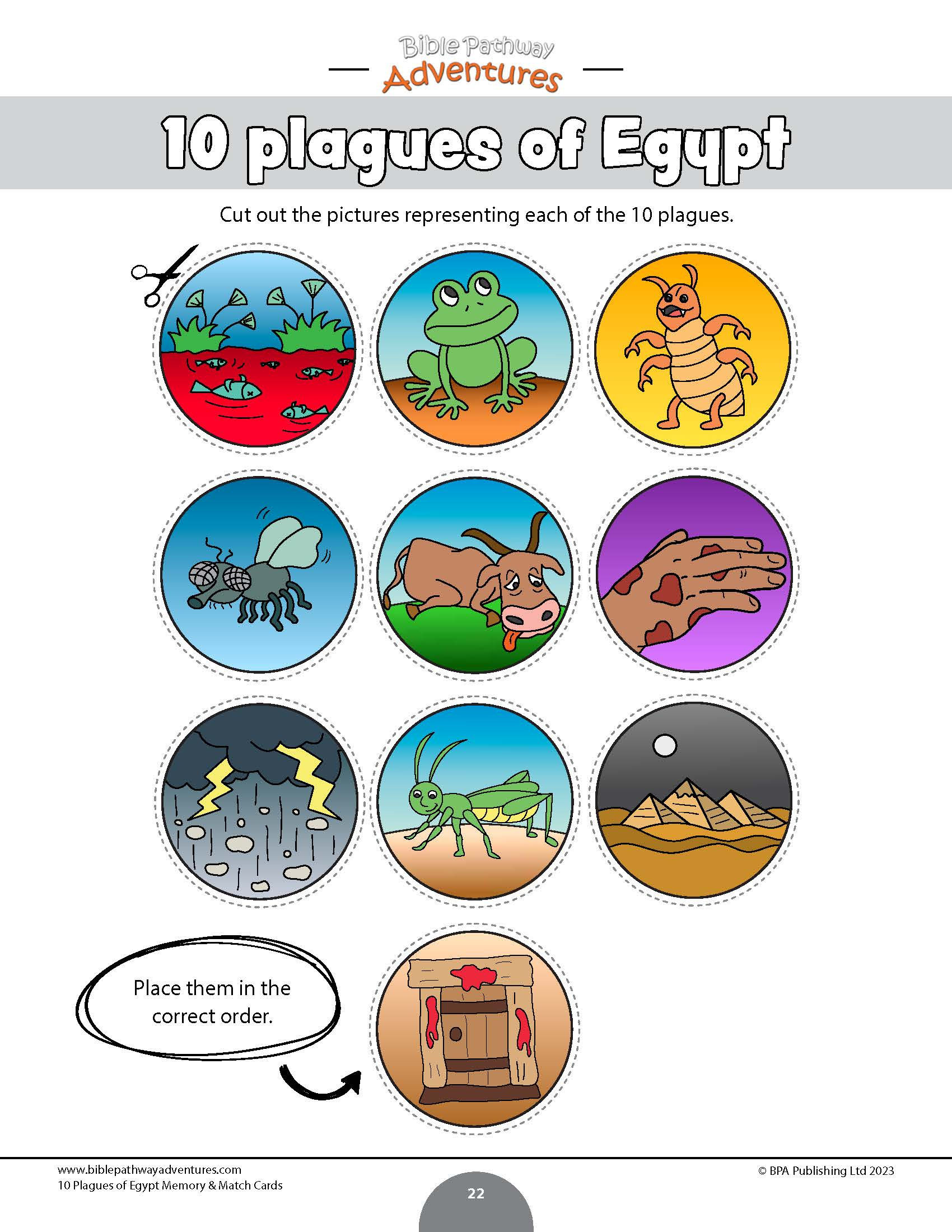 10 Plagues Of Egypt Memory &amp;amp; Match Cards within Printable 10 Plagues Of Egypt Worksheet