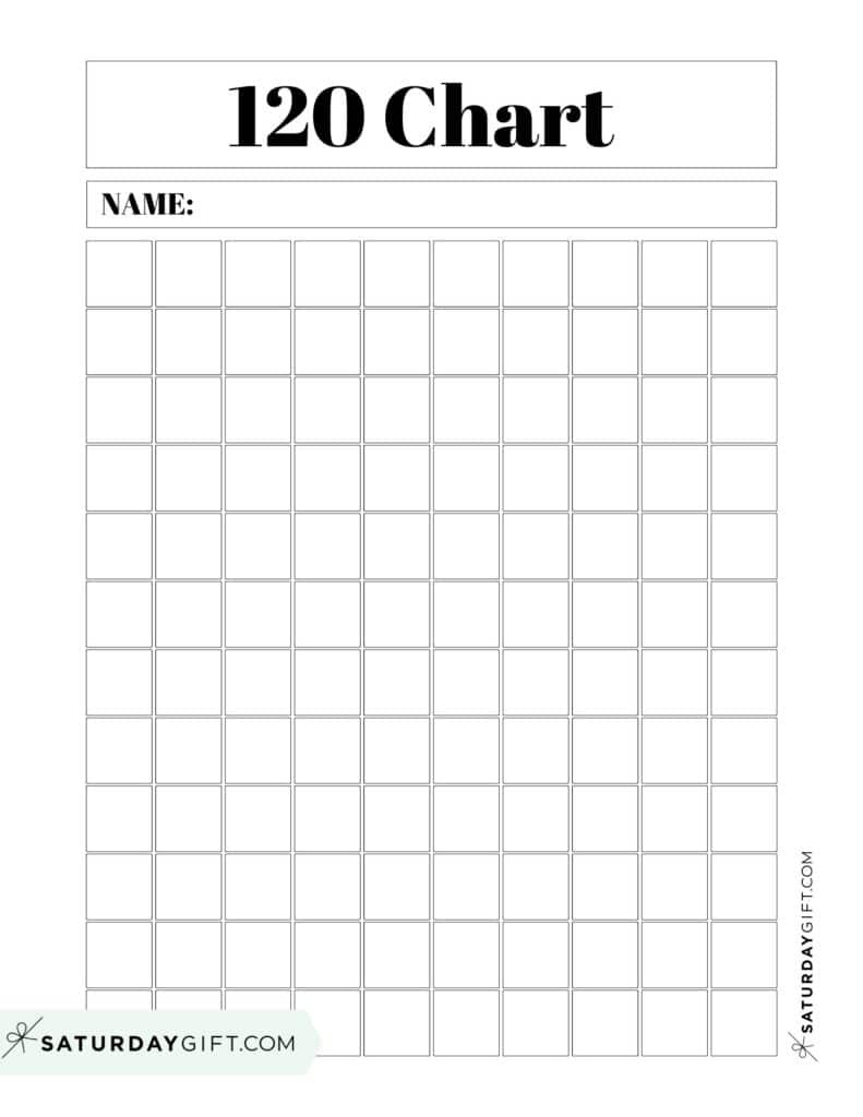 120 Chart Printable - 16 Free Number Charts To 120 Worksheets with Blank 120 Chart Printable Free