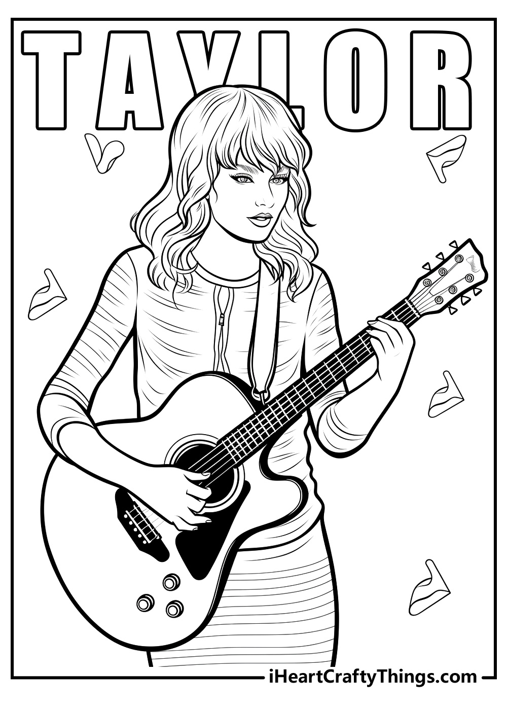 15 Taylor Swift Coloring Pages (100% Free Pdf Printables) with Free Printable Coloring Pages Taylor Swift