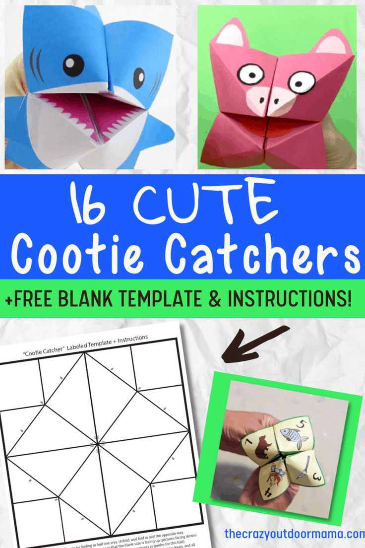 16 Printable Cootie Catchers For Kids! [+Free Blank Template with regard to Free Printable Animal Cootie Catcher Template