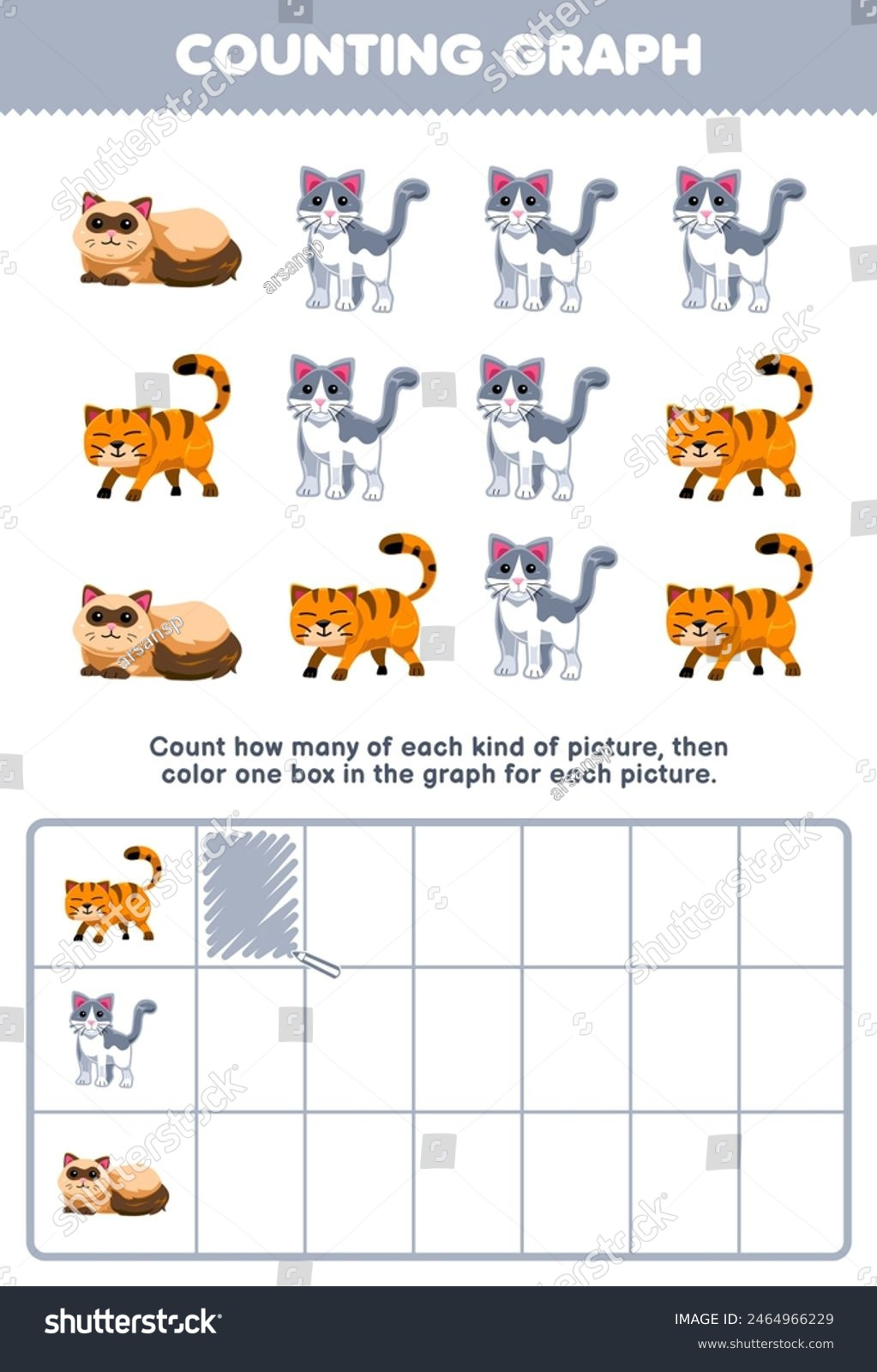 1,819 Cat Math Stock Vectors And Vector Art | Shutterstock inside Counting Cats Worksheet Printable