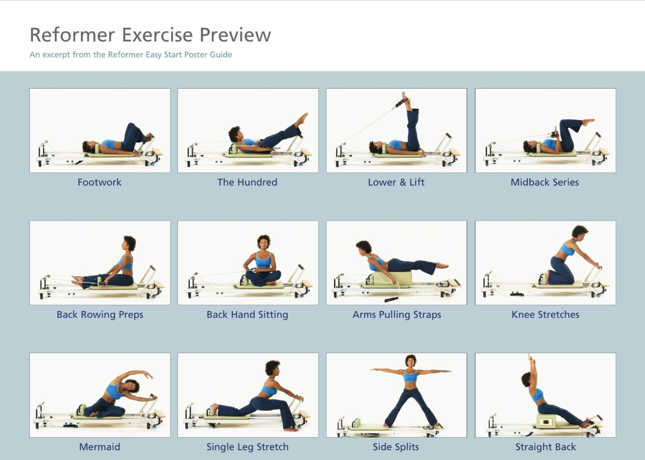 19 Pilates Reformer Ideas | Pilates Reformer, Pilates, Pilates Workout for Printable Pilates Reformer Exercises Chart Free