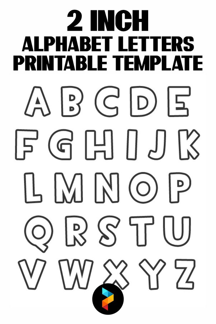 2 Inch Alphabet Letters Printable Template intended for Cut Out 2 Inch Letter Stencils Printable Free