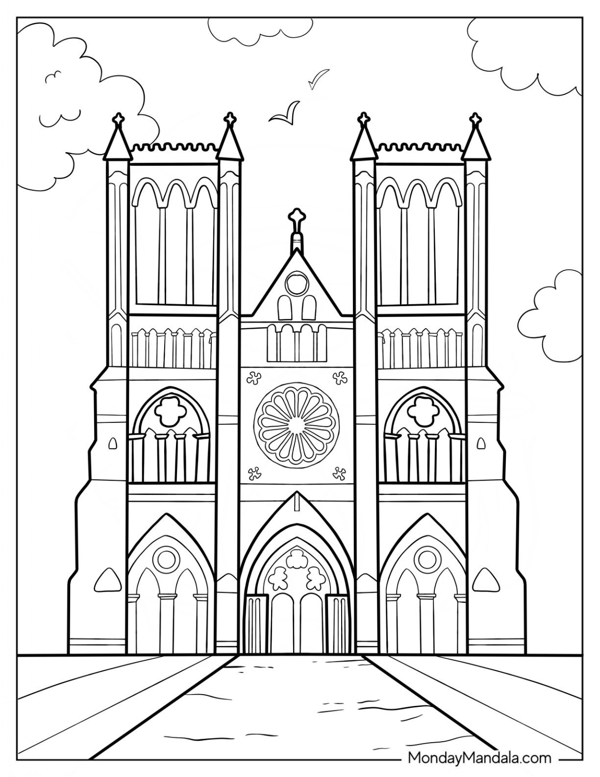 20 Church Coloring Pages (Free Pdf Printables) throughout Free Printable Coloring Pages of Churches