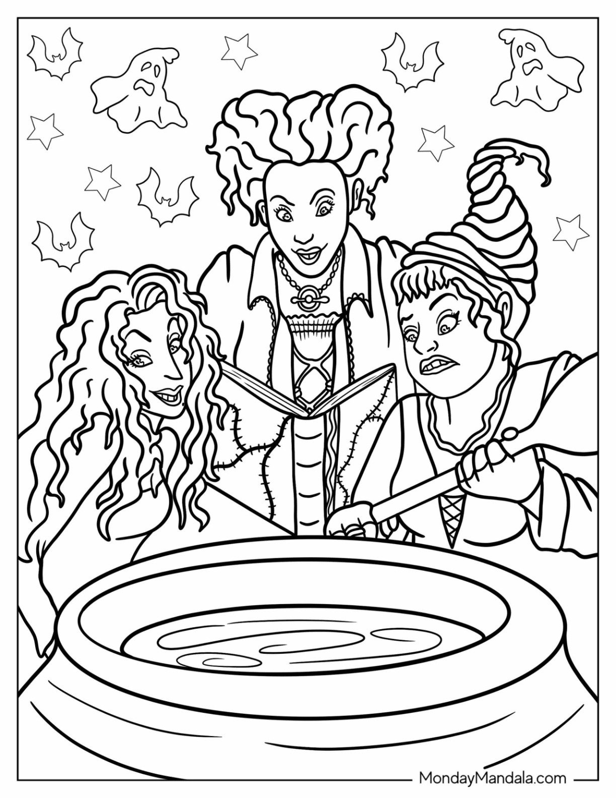 20 Hocus Pocus Coloring Pages (Free Pdf Printables) in Hocus Pocus Free Printables