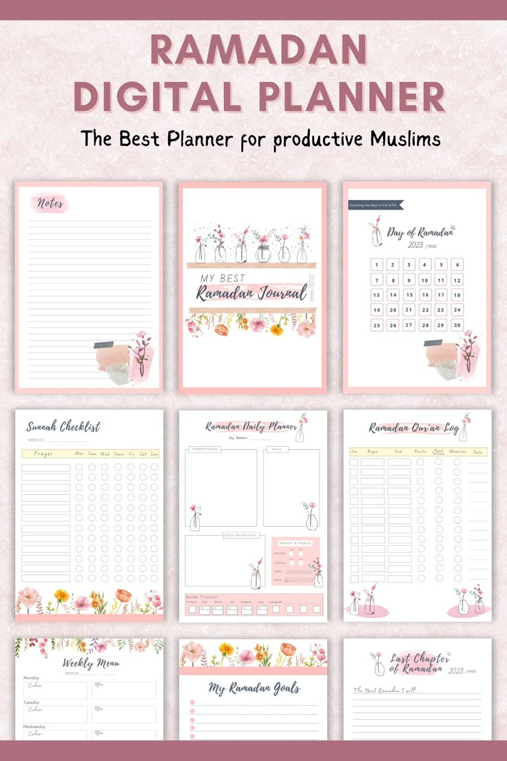 2023 Ramadan Planner Printable inside Free Printable Ramadan Planner