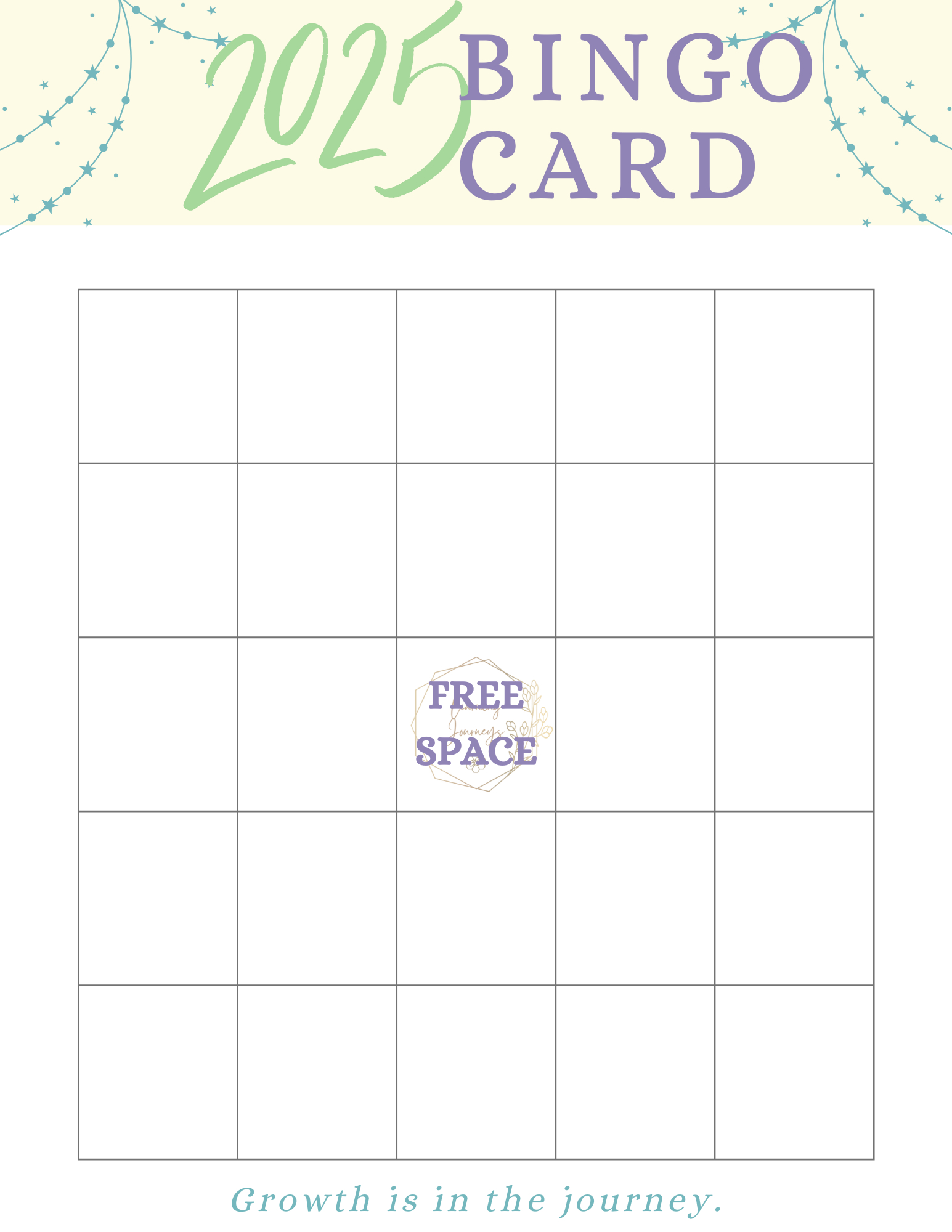 2025 Bingo Card – Behavior Analyst Resource Center regarding Bingo Cards For 2025