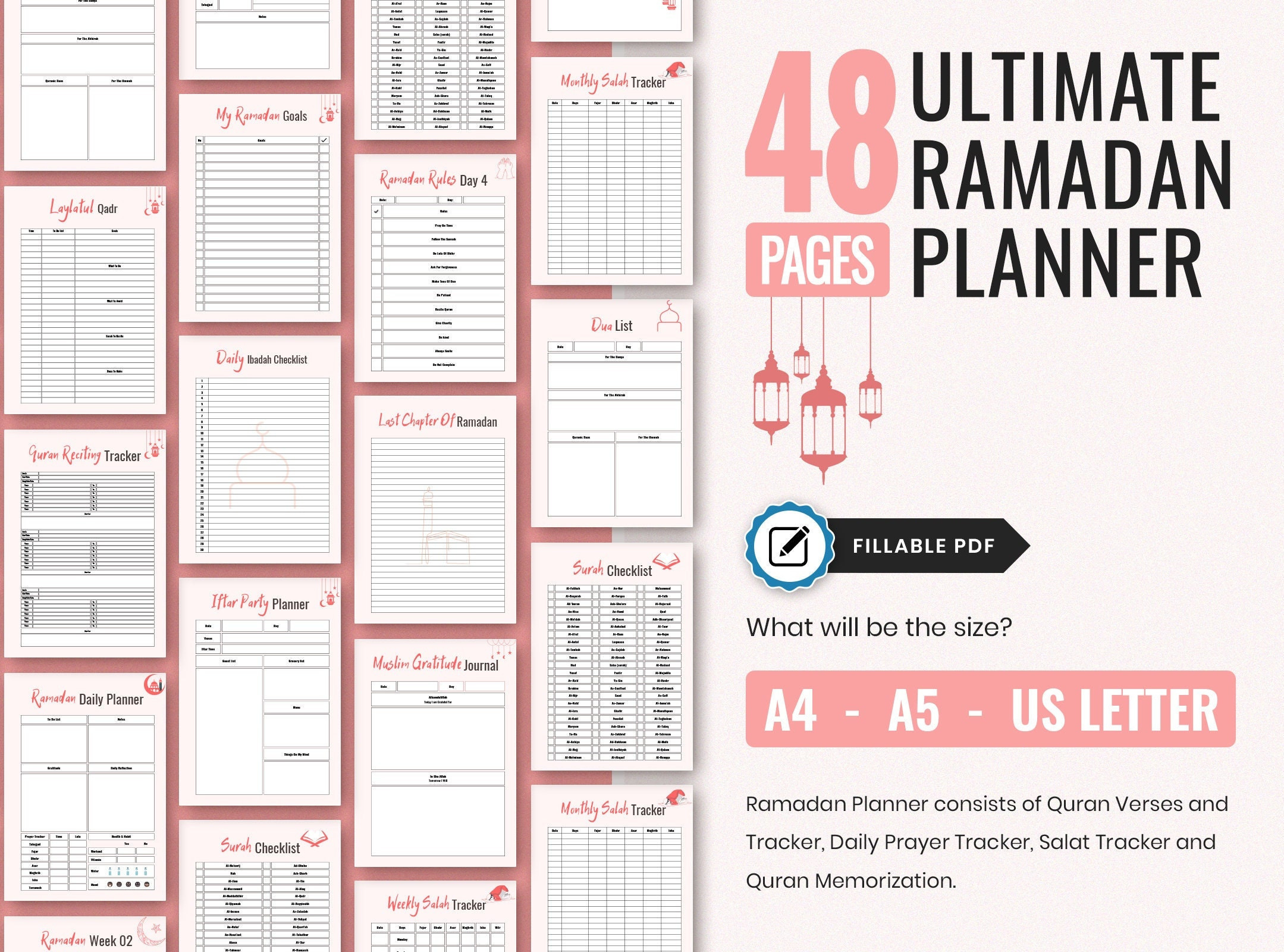 2025 Ramadan Journal Printable Planner, Printable Planner Pdf, 30 with regard to Free Printable Ramadan Planner 2025