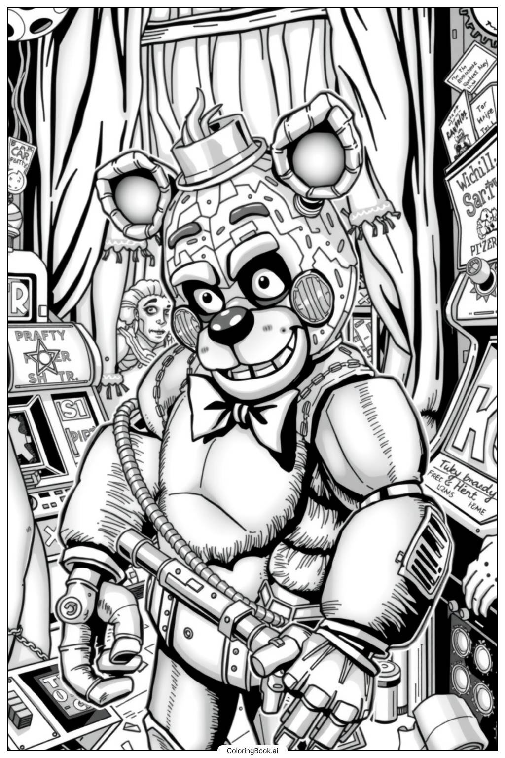 21 Five Nights At Freddy(Fnaf) Coloring Pages (Free Pdf &amp;amp; Png regarding Free Printable Fnaf Coloring Pages