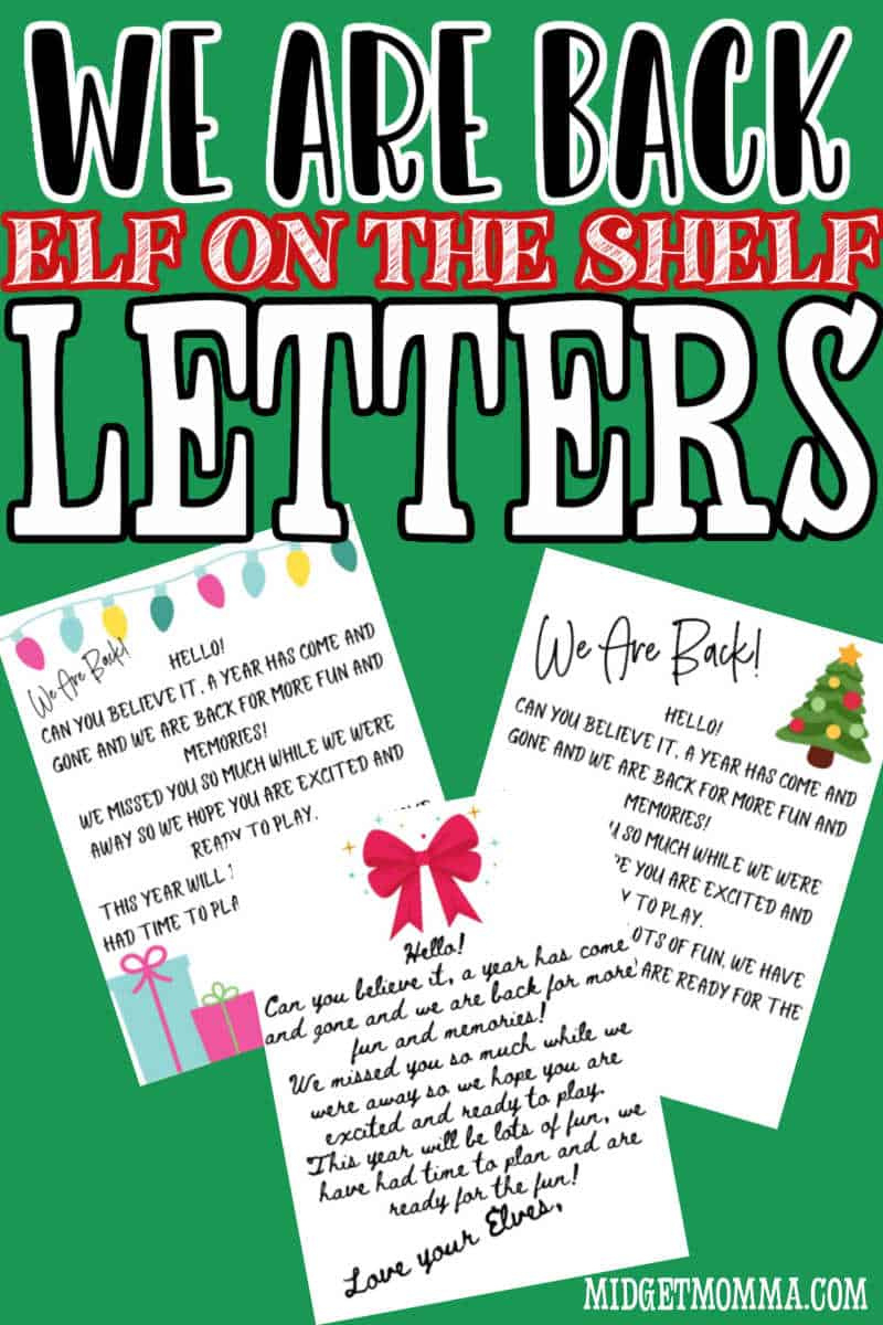 21 Free &amp;quot;We Are Back&amp;quot; Elf On The Shelf Arrival Letters Printables intended for We&amp;amp;#039;re Back Elf Letters Free Printable