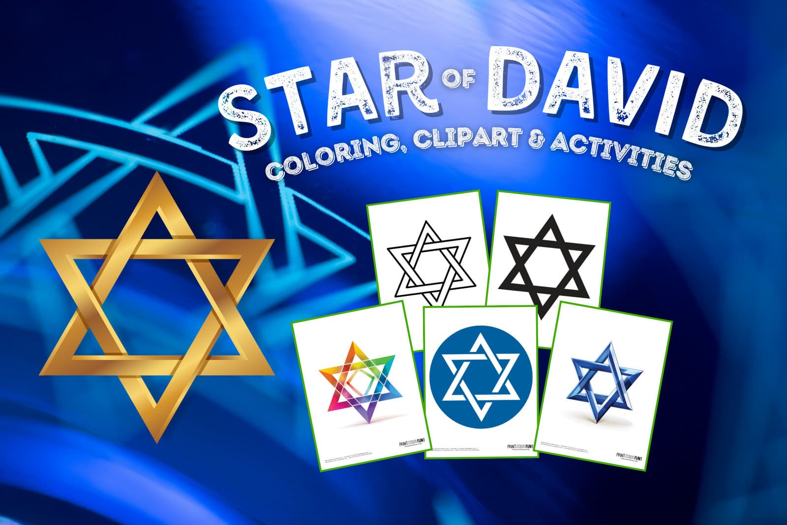 21 Star Of David Clipart Pages For Creative Learning, At regarding Star of David Template Free Printable