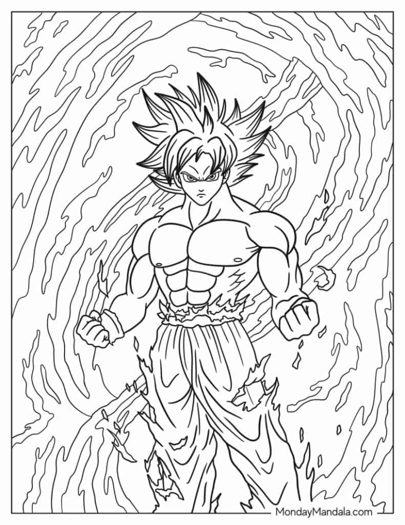 22 Goku Coloring Pages (Free Pdf Printables) inside Free Printable Goku Coloring Pages