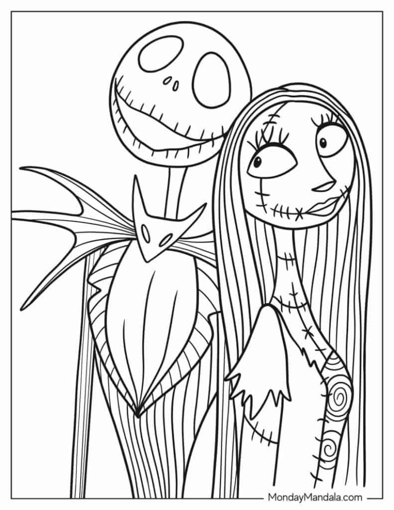 22 Nightmare Before Christmas Coloring Pages (Free Pdfs) with regard to Jack Skellington Printable Images