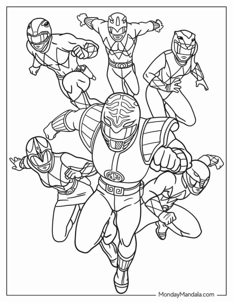 22 Power Rangers Coloring Pages (Free Pdf Printables) inside Power Rangers Coloring Pages Free Printable