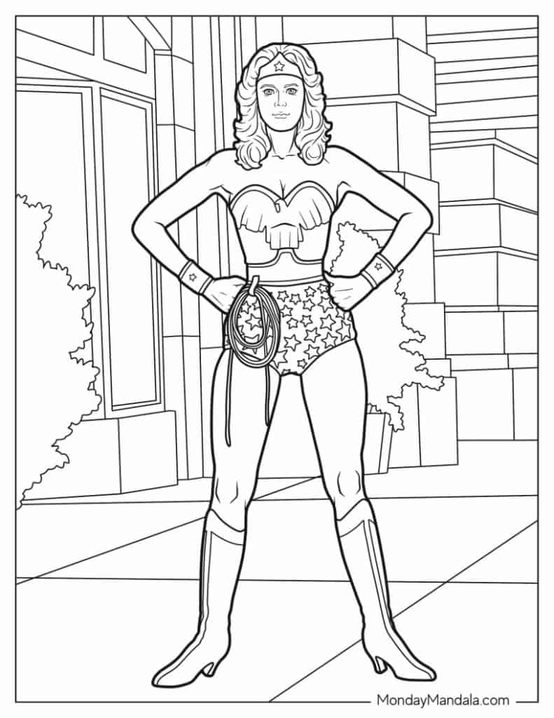 24 Wonder Woman Coloring Pages (Free Pdf Printables) for Free Printable Wonder Woman