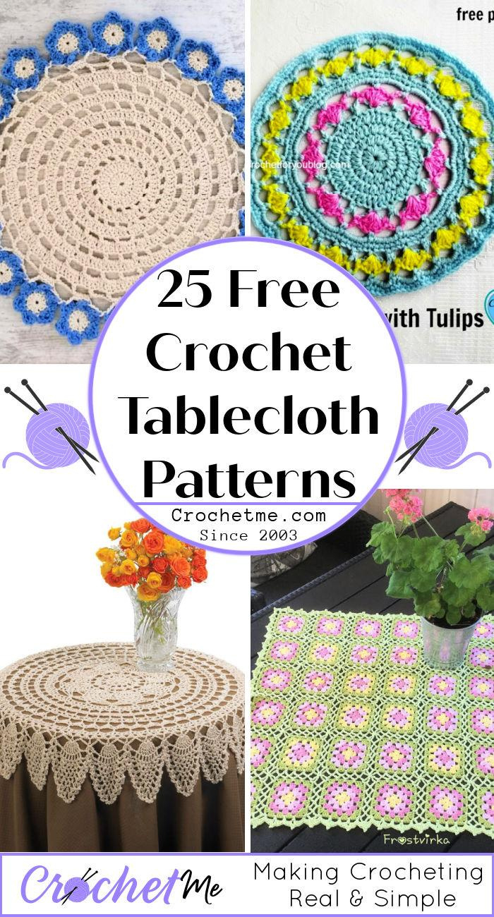 25 Free Crochet Tablecloth Patterns - Crochet Me with regard to Printable Crochet Round Tablecloth Pattern Free