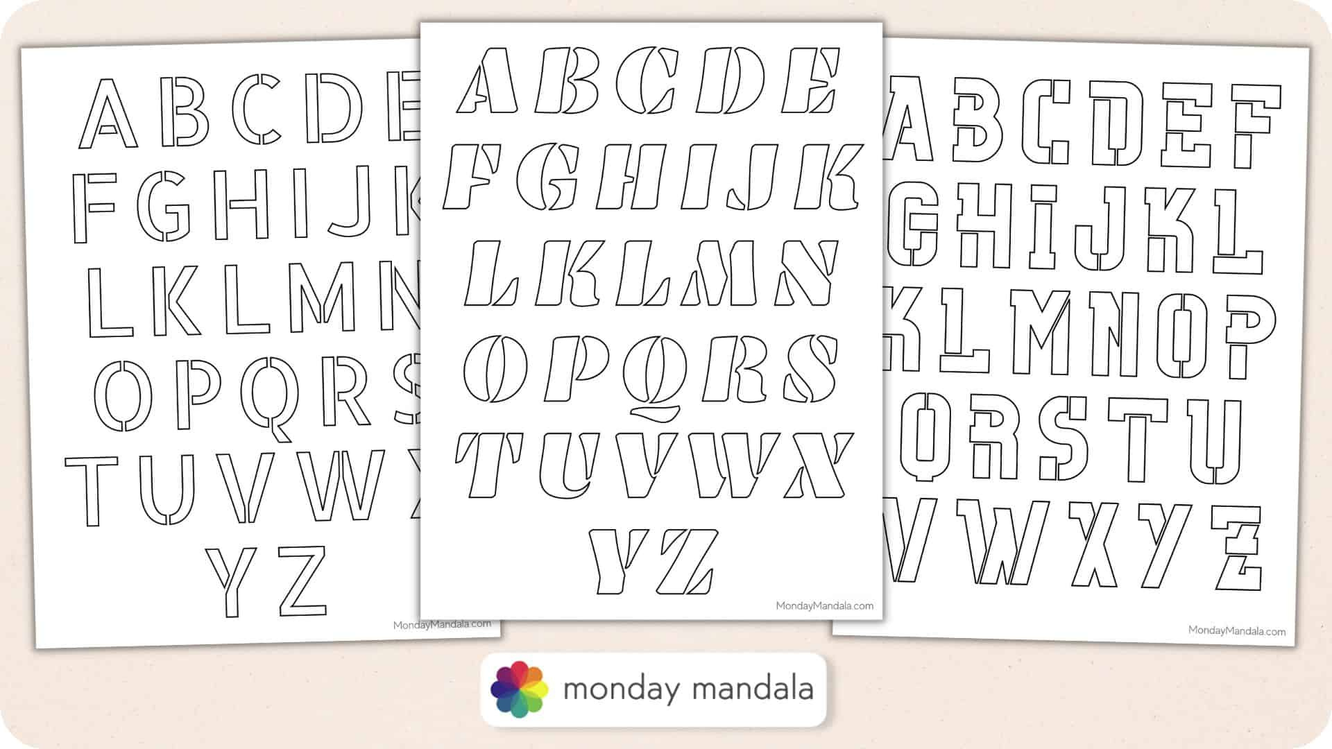 250 Letter &amp;amp; Number Stencils (Free Pdf Printables) with regard to 6 Inch Letter Stencils Printable Free