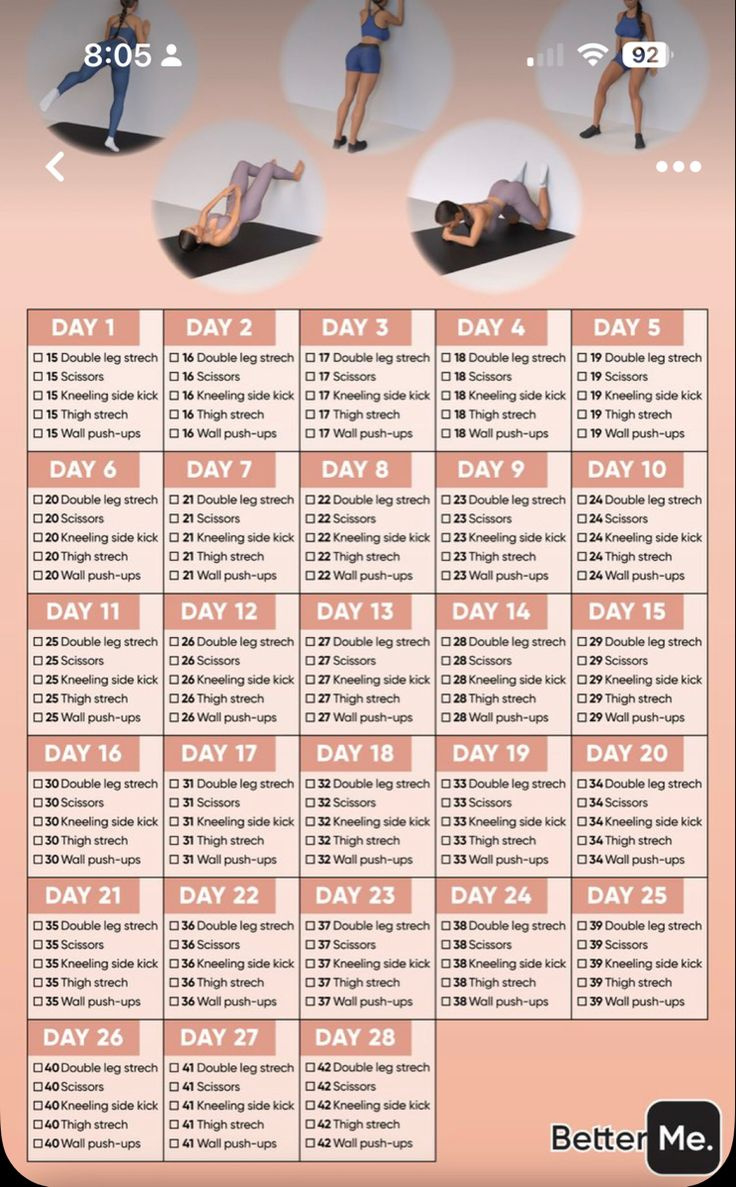 28-Day Wall Pilates Challenge pertaining to 28 Day Wall Pilates Challenge Free Printable