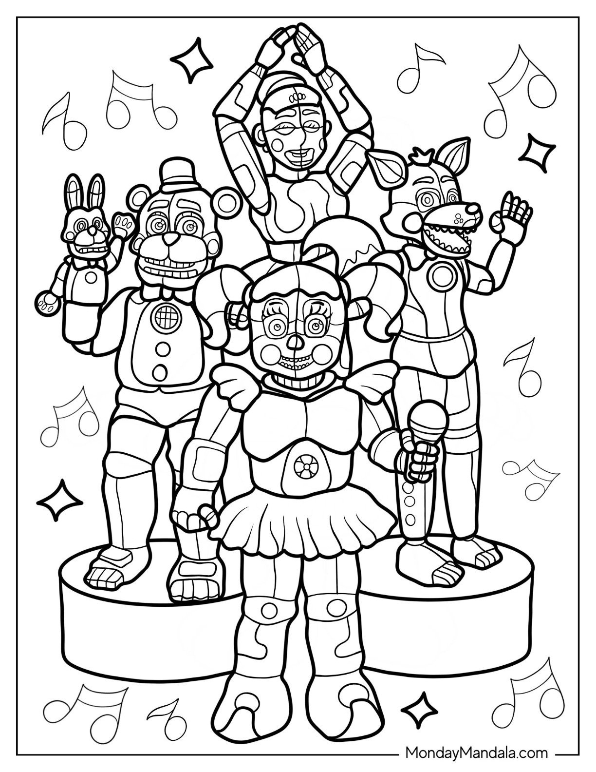 28 Five Nights At Freddie&amp;#039;S Coloring Pages (Free Pdf Printables) with regard to Free Printable Fnaf Coloring Pages