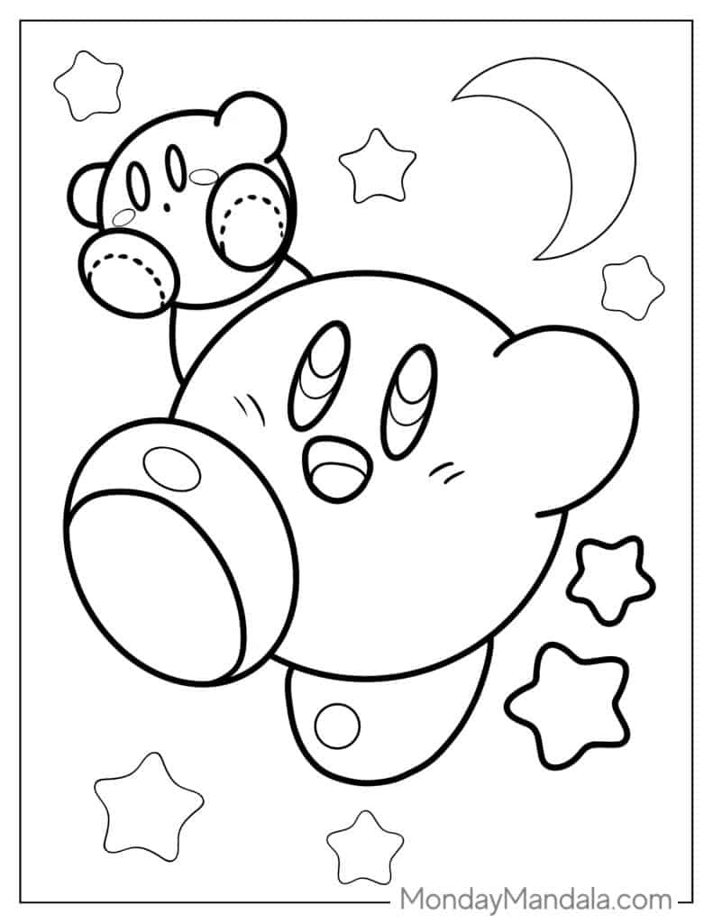 28 Kirby Coloring Pages (Free Pdf Printables) inside Free Printable Kirby Coloring Pages