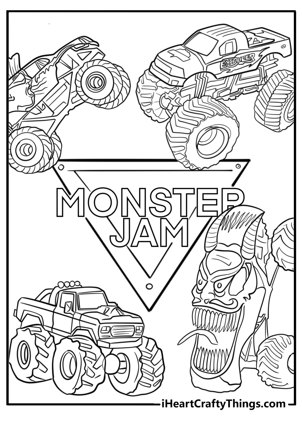 29 New Monster Jam Coloring Pages (100% Free To Print) regarding Free Printable Grave Digger Monster Truck Coloring Pages