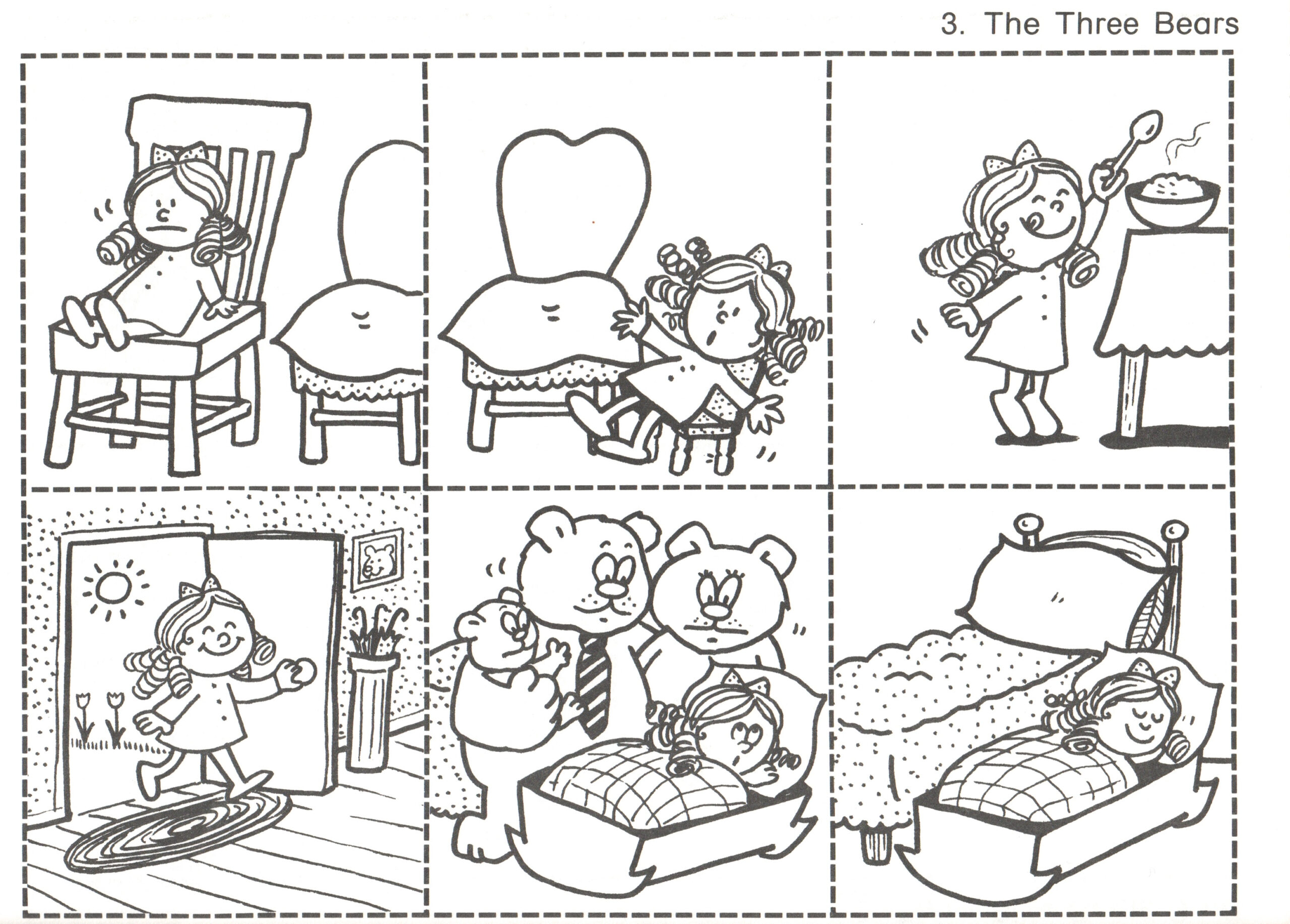 3 – 3 Bears | Kindergarten Nana with Free Printable Goldilocks and the Three Bears Story Sequencing Pictures