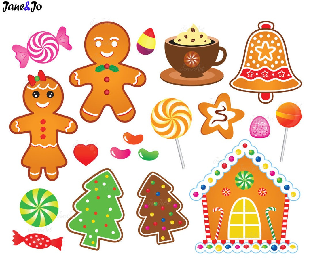 30 Gingerbread Clipart,Gingerbread Cliparts,Christmas Gingerbread pertaining to Gingerbread House Candy Printables