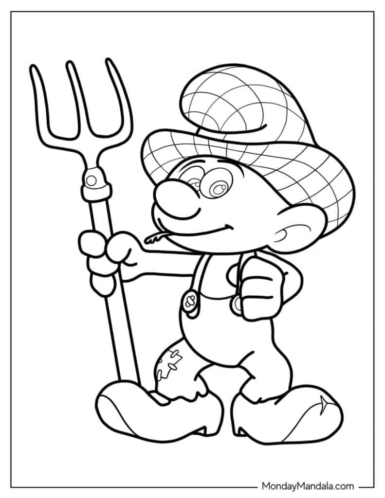 34 Smurf Coloring Pages (Free Pdf Printables) throughout Free Printable Smurf Coloring Pages