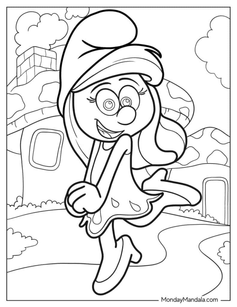 34 Smurf Coloring Pages (Free Pdf Printables) with Free Printable Smurf Coloring Pages