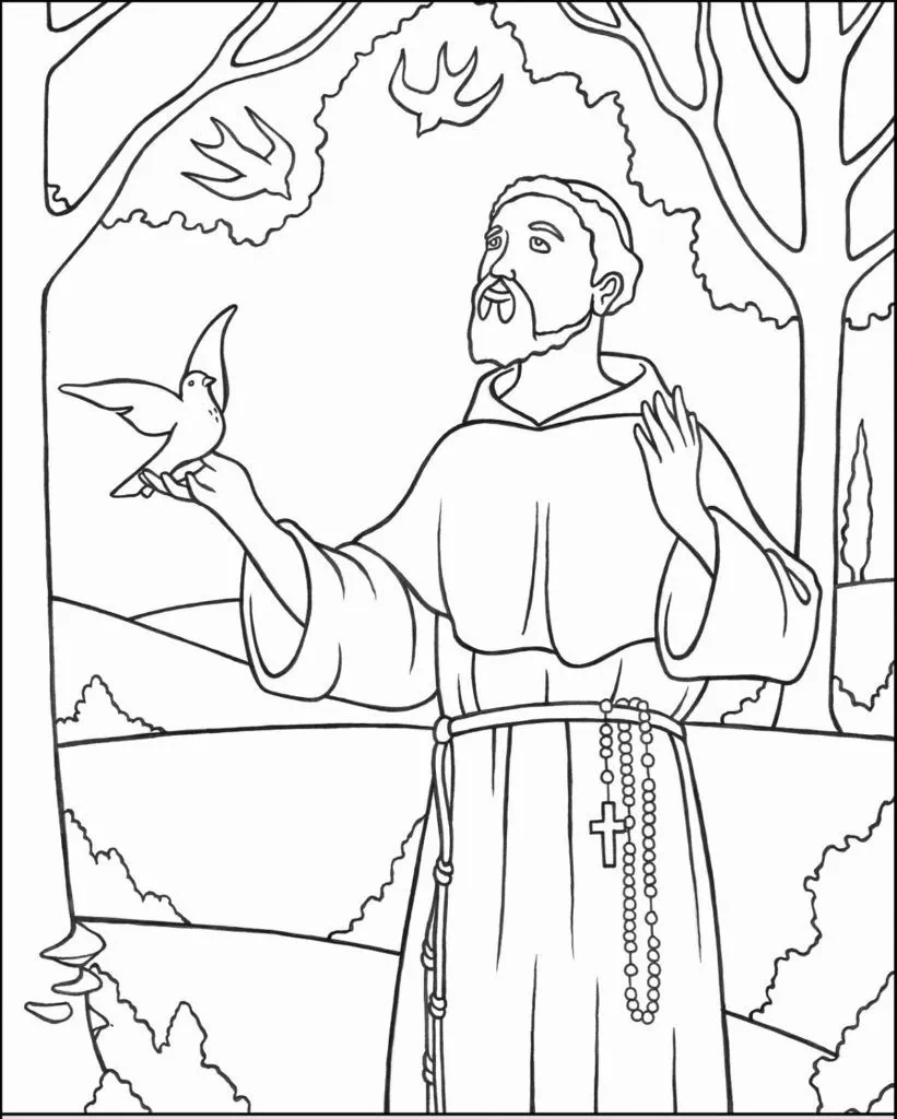 37+ Free All Saints&amp;#039; Day Coloring Pages - Celebrate The Feast Of with Free Printable All Saints Day Coloring Pages