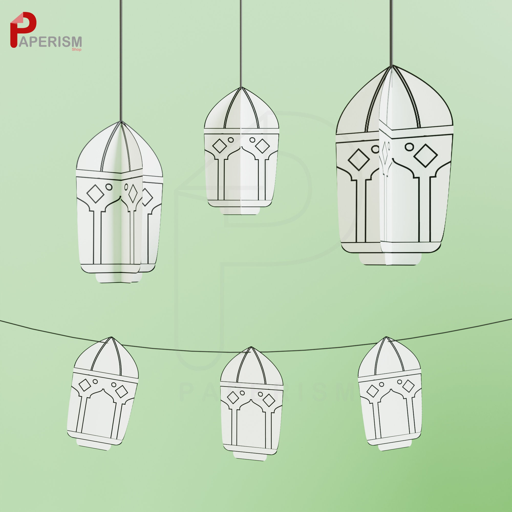 3D Lantern Coloring Papercraft, Printable Ramadan Crafts For Kids regarding Free Printable Ramadan Lantern Pattern