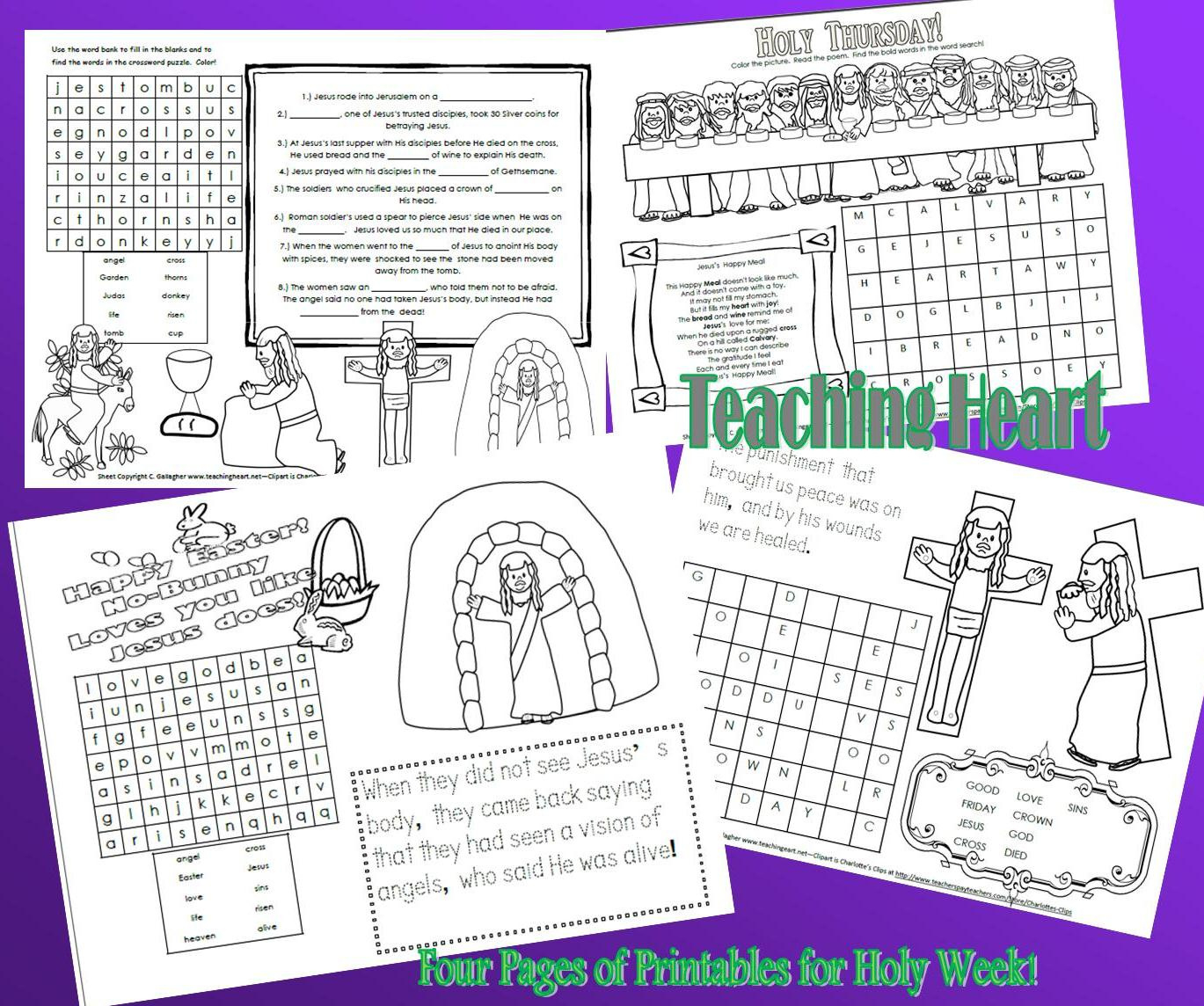 4 Easter Printable Activities! – Teaching Heart Blog regarding Free Holy Week Printables