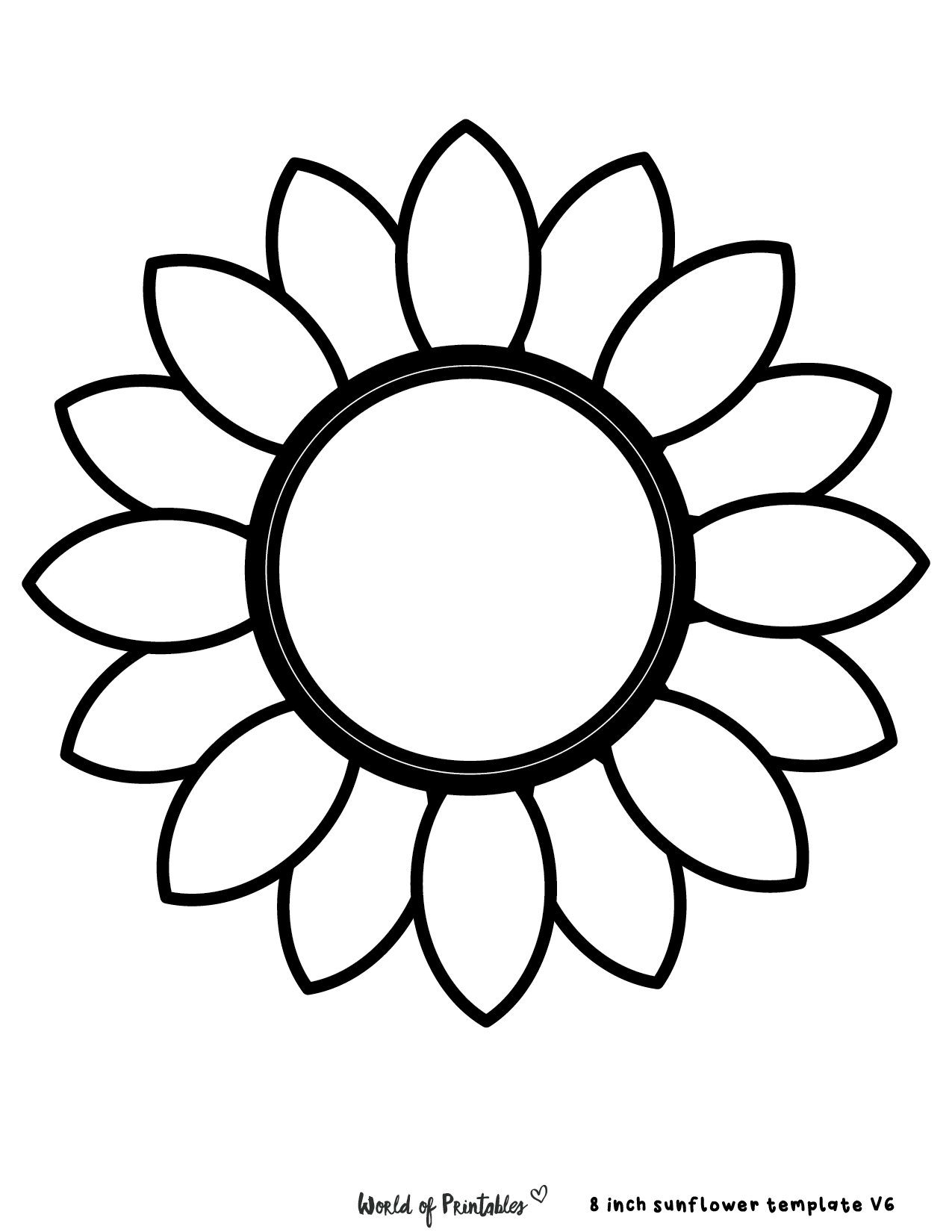 40 Best Sunflower Templates - World Of Printables in Free Printable Sunflower Stencils