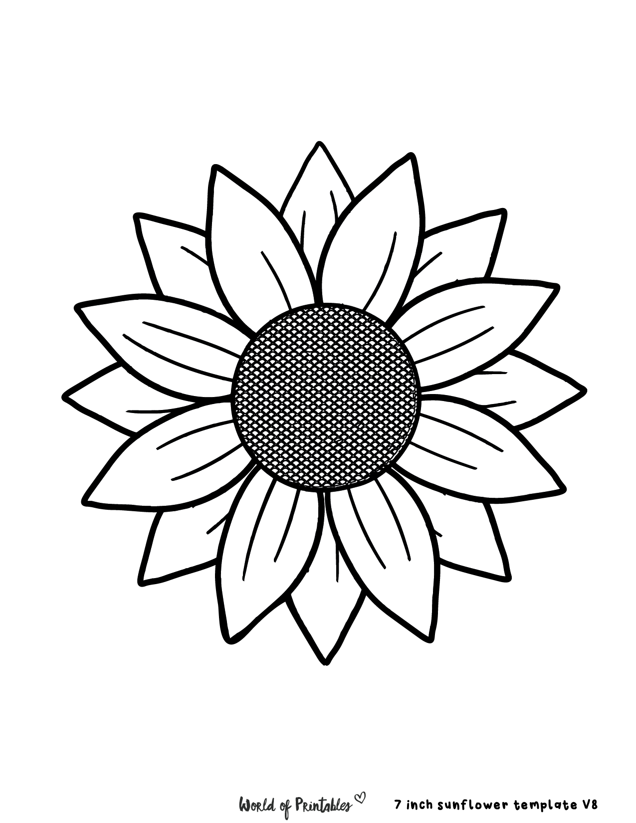 40 Best Sunflower Templates - World Of Printables with regard to Printable Stencil Sunflower Outline