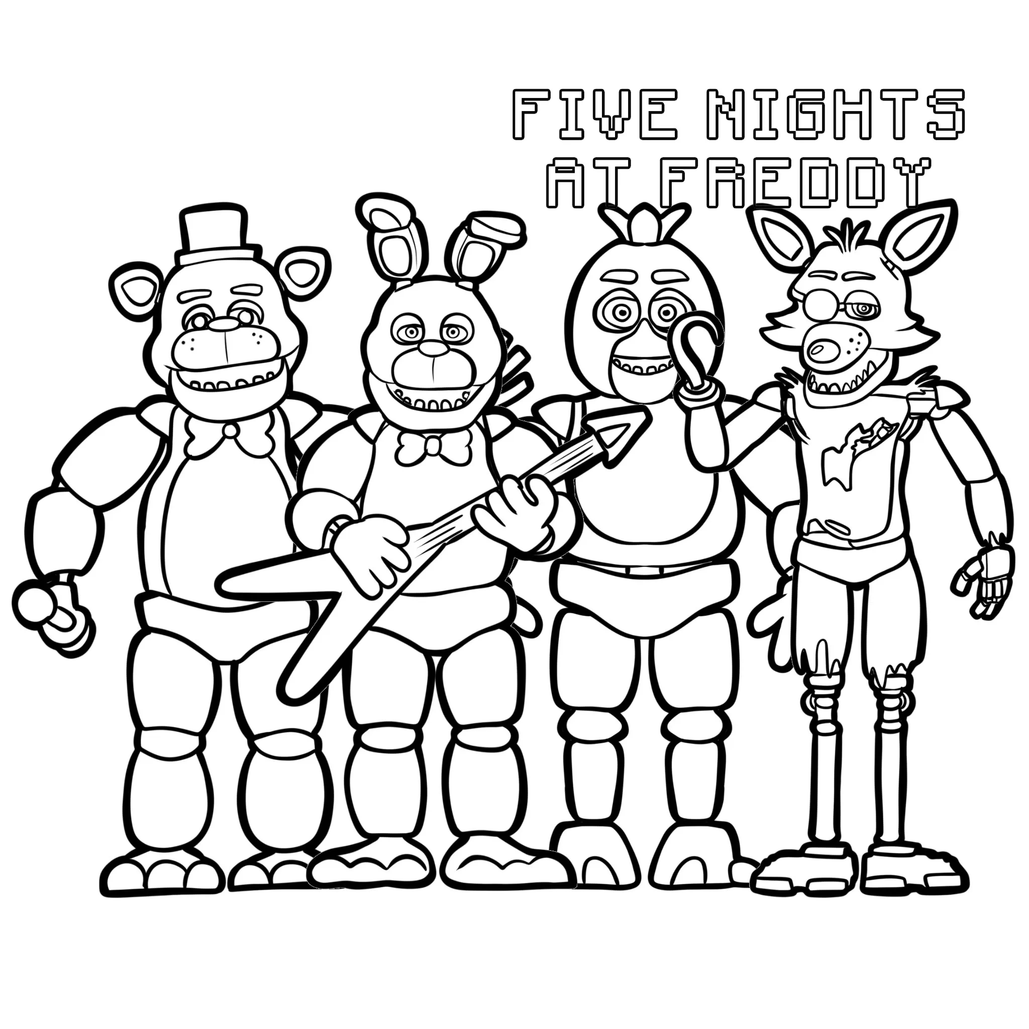 47+ Fnaf Coloring Pages - Freddy And Friends Printable For Free inside Free Printable Fnaf Coloring Pages