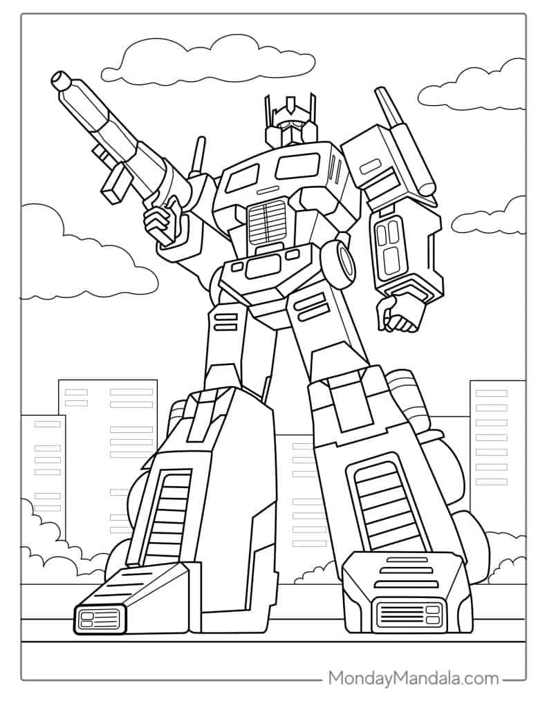 50 Transformers Coloring Pages (Free Pdf Printables) for Transformer Coloring Pages Free Printable