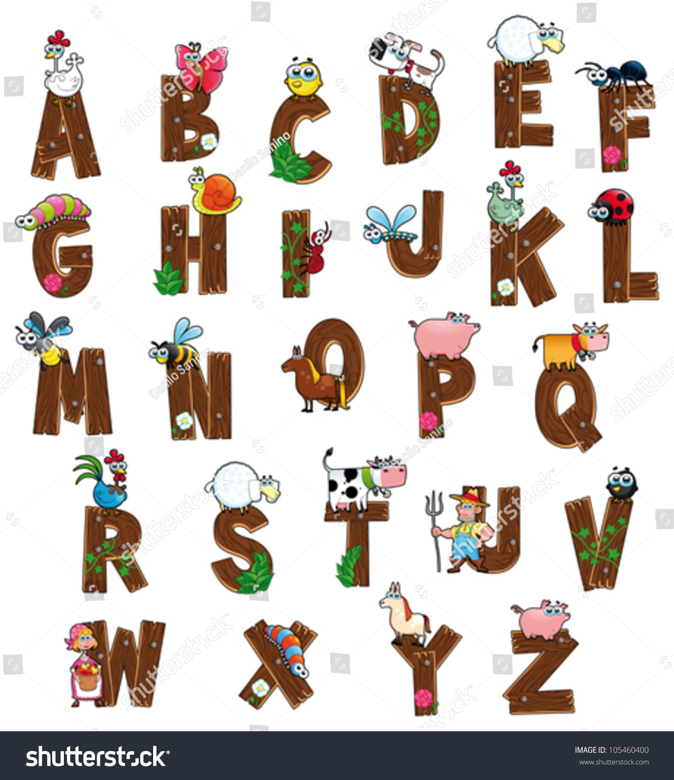 5,576 Farm Animals Alphabet Stock Vectors And Vector Art with Alphabet Letters Animals Printable